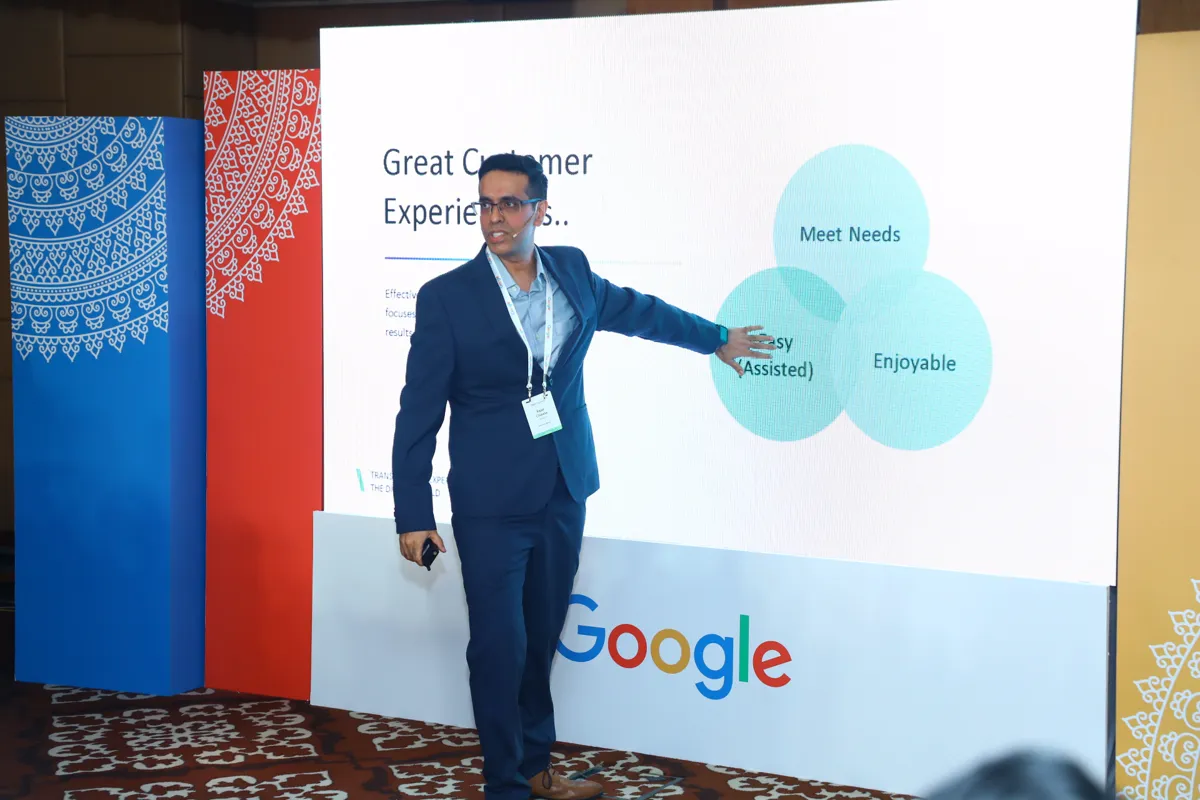 Rajat Chawla speaking at Google